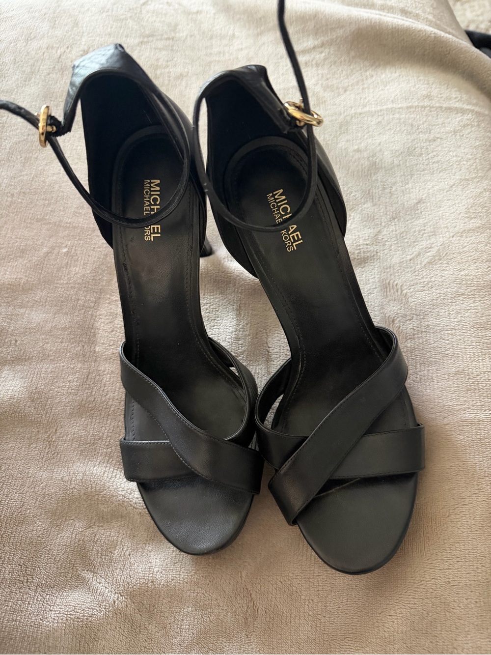 Michael Kors black sandal heel